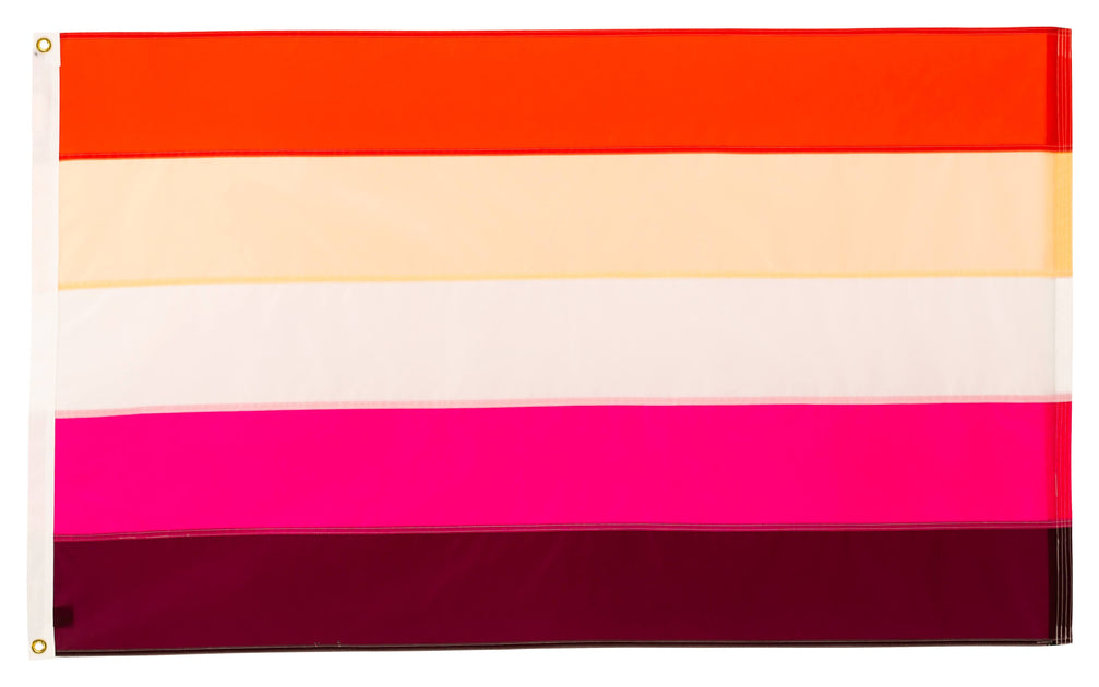 Purse Strap - Flag Lesbian Five Stripe Oranges White Pinks