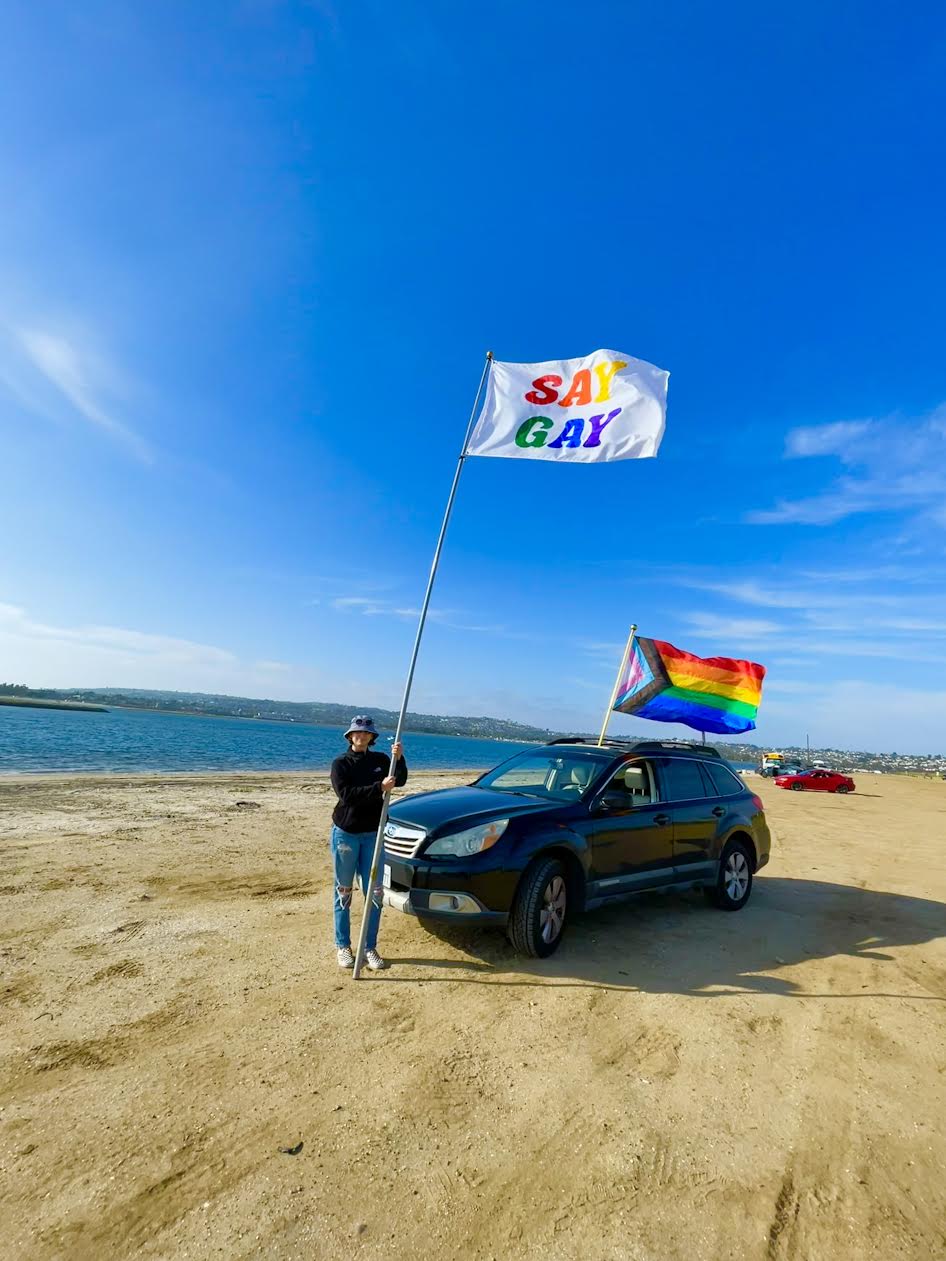 Say Gay  3'x5' - Hand Sewn Pride Flag - Limited Run
