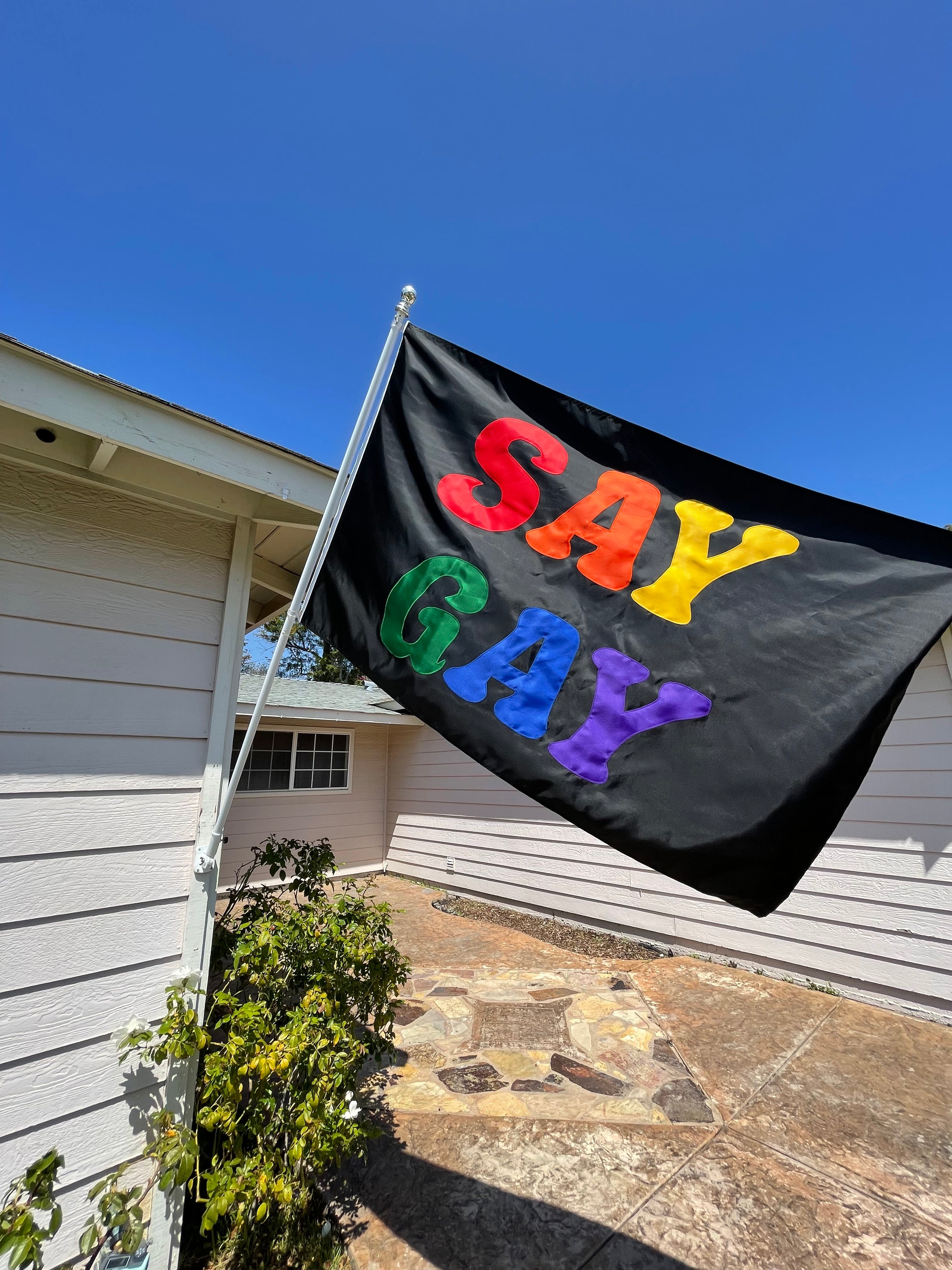 Say Gay  3'x5' - Hand Sewn Pride Flag - Limited Run