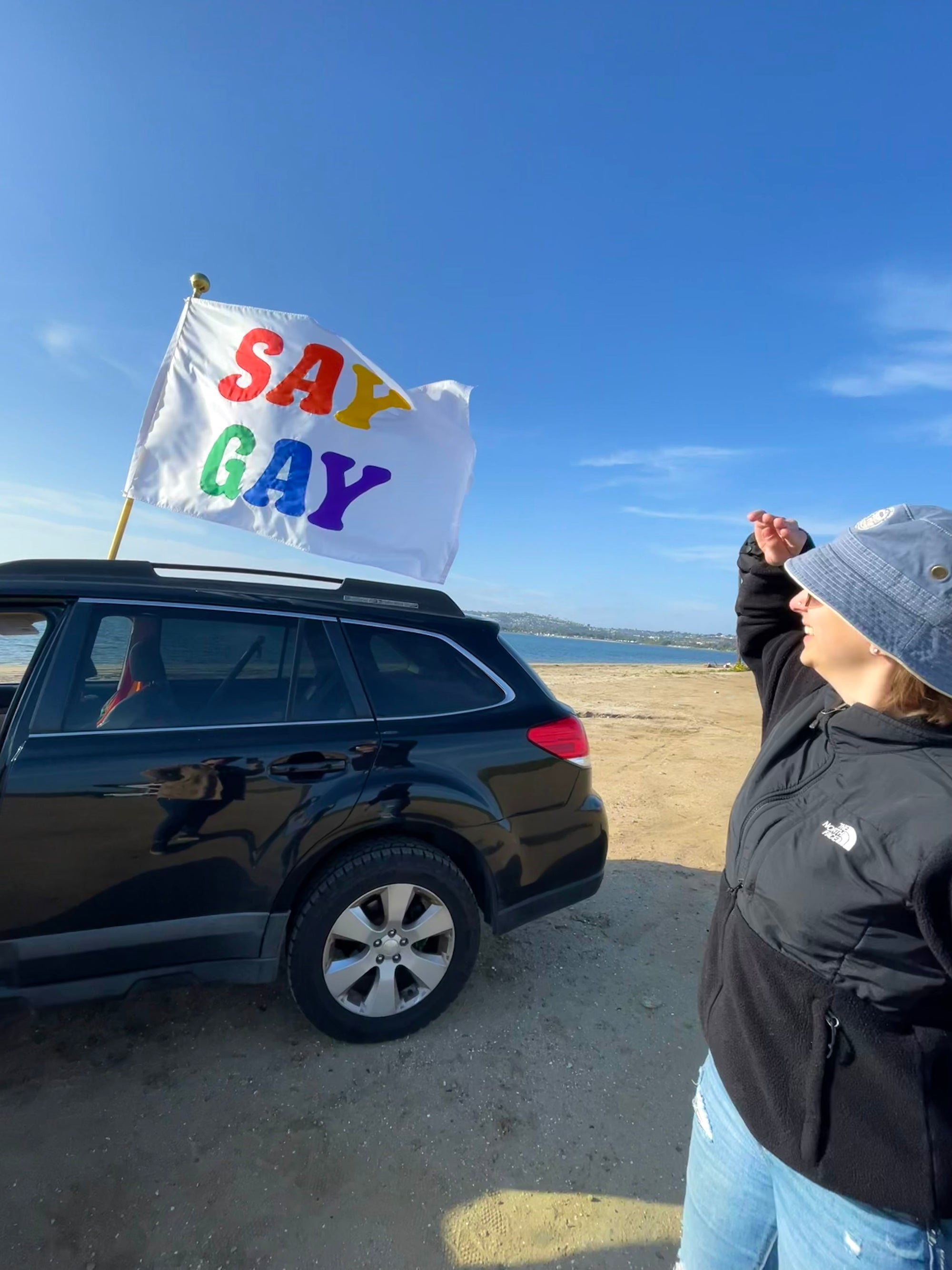 Say Gay  3'x5' - Hand Sewn Pride Flag - Limited Run