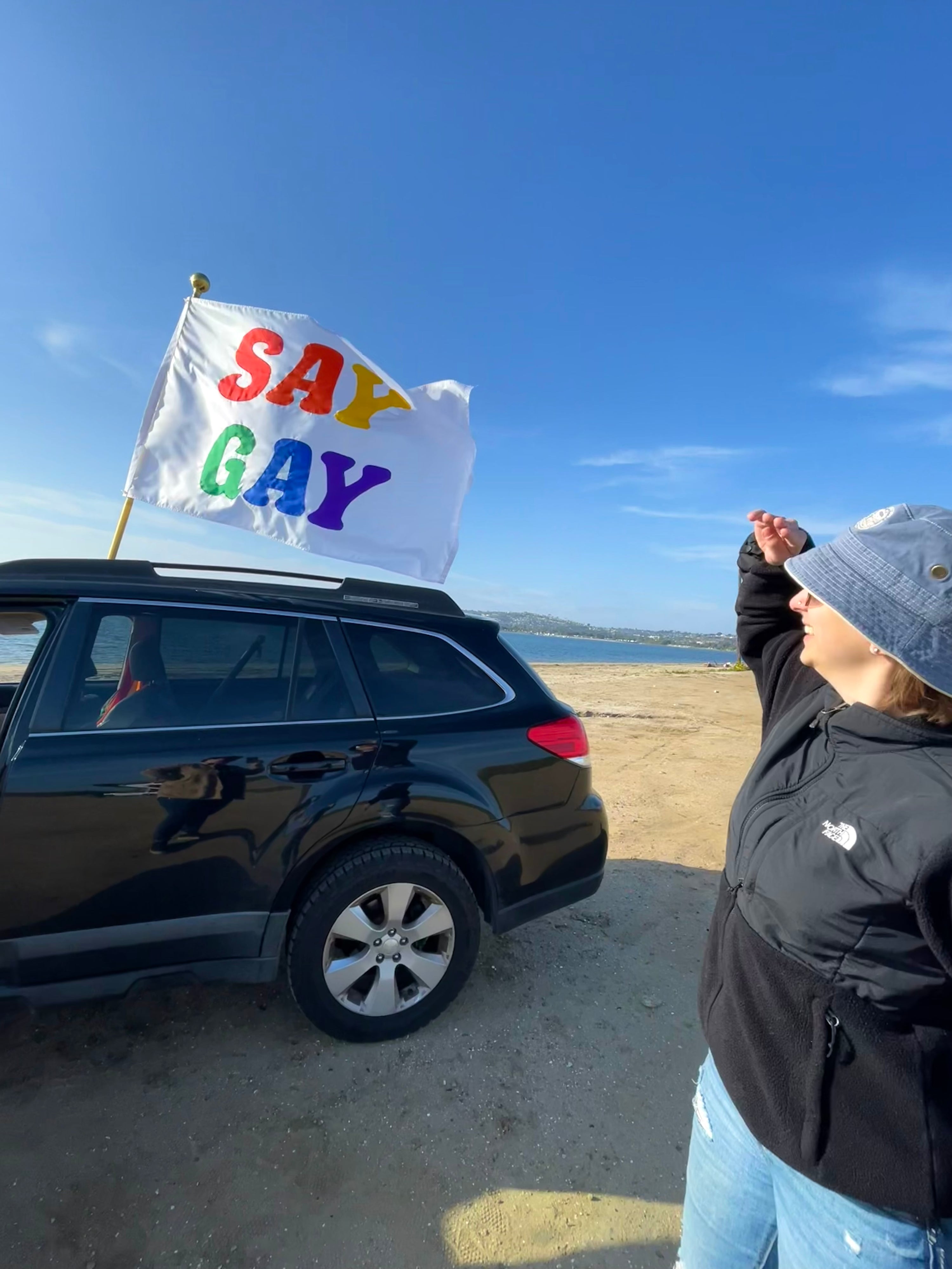 Say Gay  3'x5' - Hand Sewn Pride Flag - Limited Run