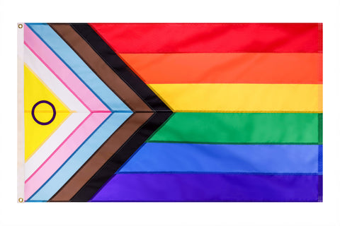 Intersex Progress Pride Flag - Hand Sewn