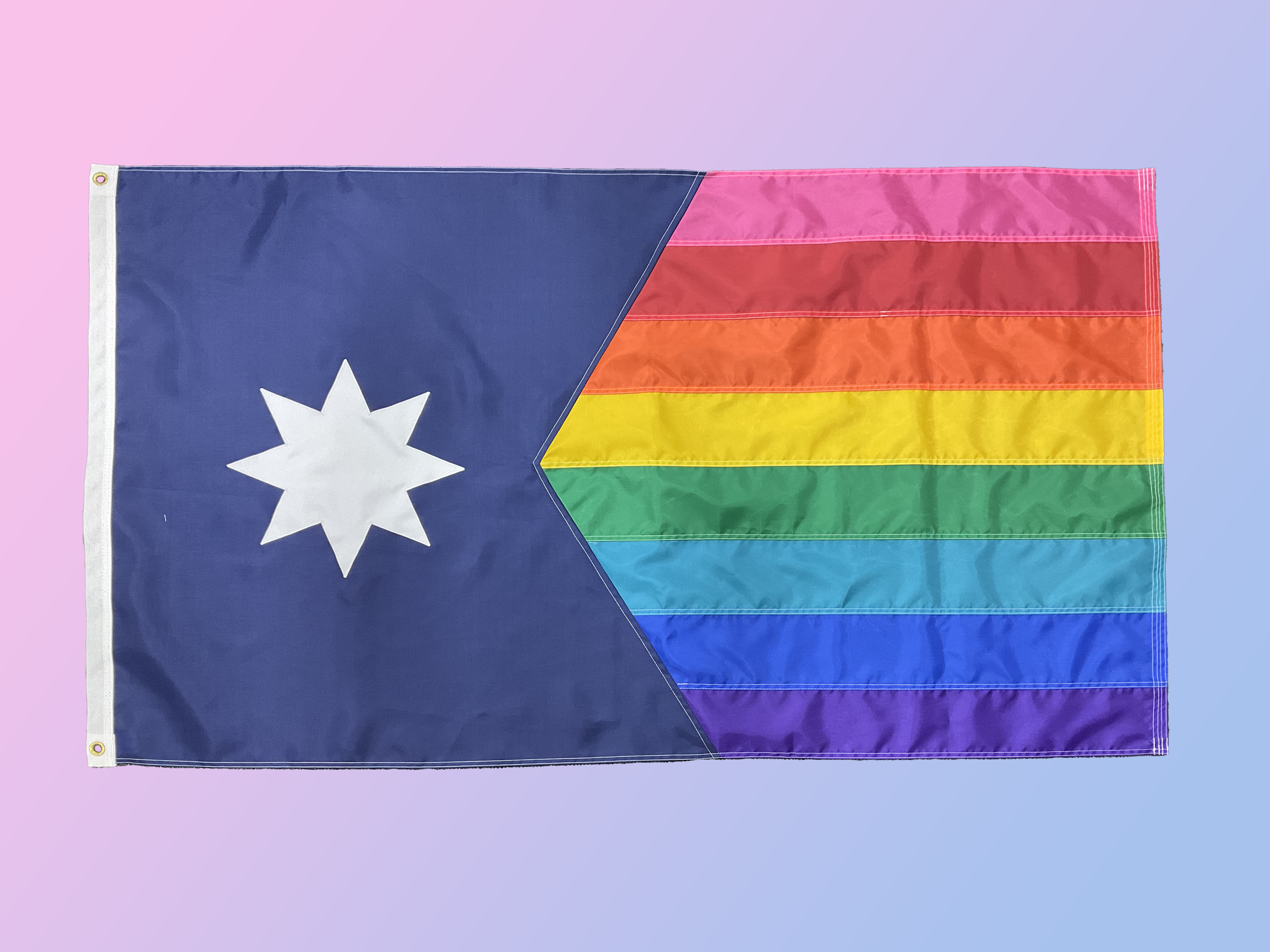 New Minnesota State Gilbert Baker Rainbow Flag-3'x5'