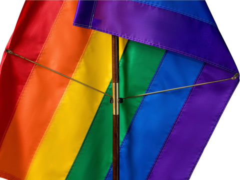 Rainbow Flag Presentation Set - Indoor Flag Display