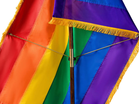 Rainbow Flag Presentation Set - Indoor Flag Display