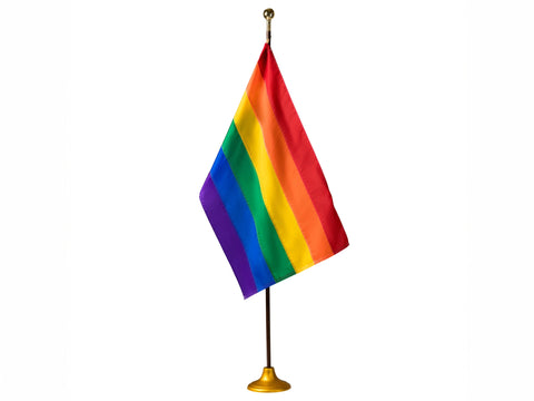 Rainbow Flag Presentation Set - Indoor Flag Display