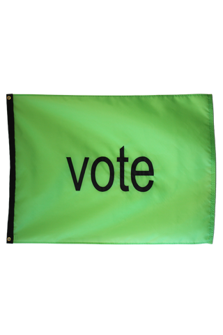 vote brat flag - green election flag