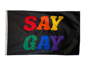 Say Gay  3'x5' - Hand Sewn Pride Flag - Limited Run